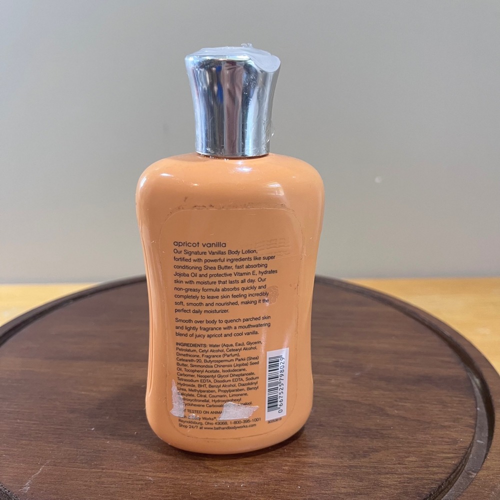 Vtg Bath‎ & Body Works Signature Vanillas Apricot Body Lotion 8oz Disc Y2K - Picture 2 of 3